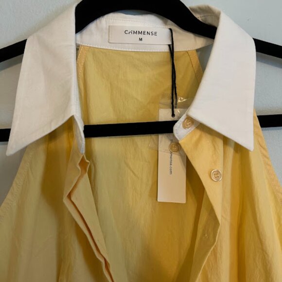 Commense Button Sleeveless Collar Dress - Picture 2 of 4